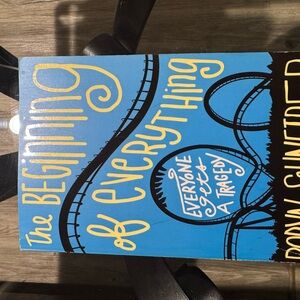 The Beginning of Everything - Bright Blue & Yellow Book Cover